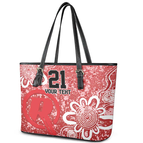 Australian Renegades Cricket Custom Leather Tote Bag Minimalism Aboriginal