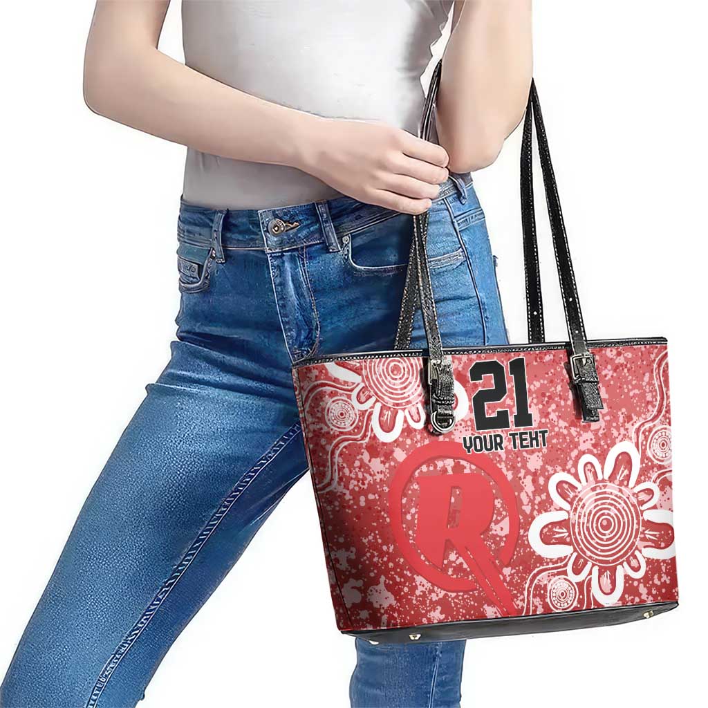 Australian Renegades Cricket Custom Leather Tote Bag Minimalism Aboriginal