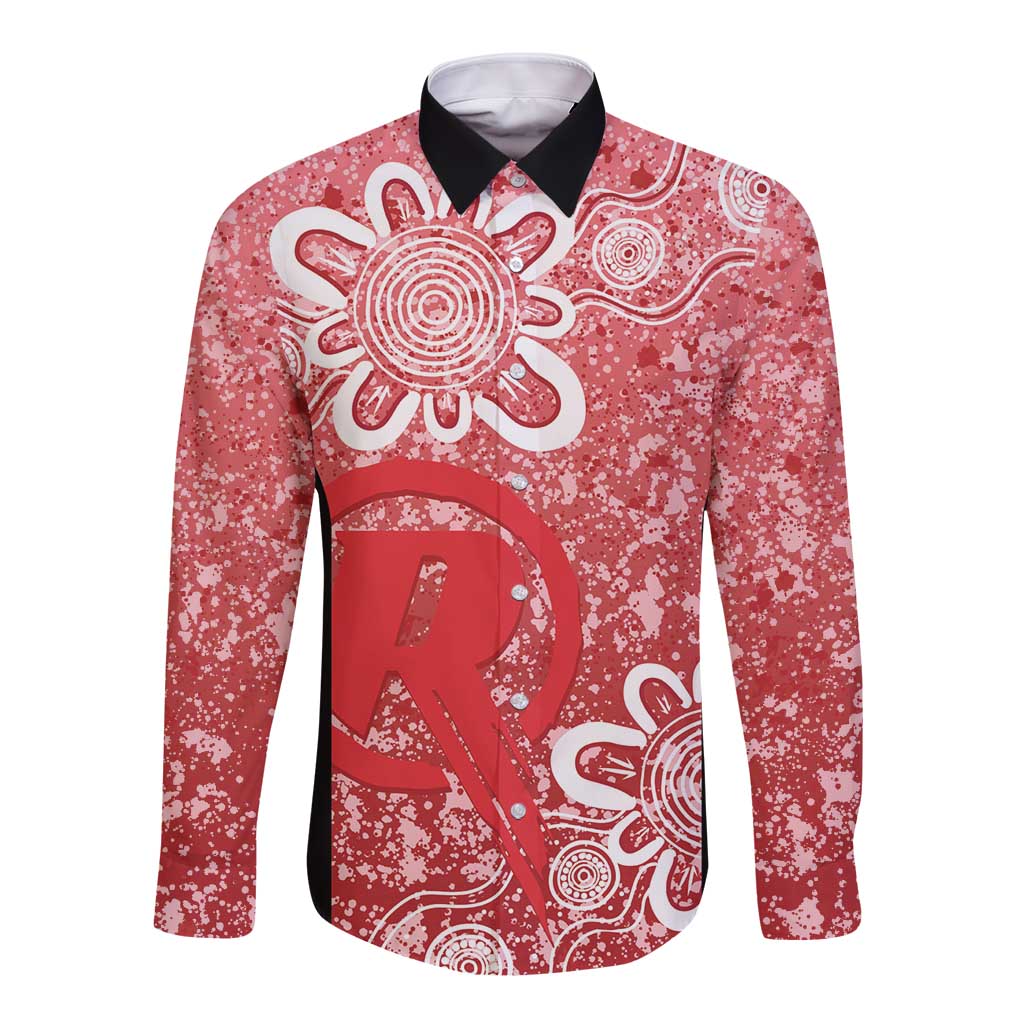 Australian Renegades Cricket Custom Long Sleeve Button Shirt Minimalism Aboriginal