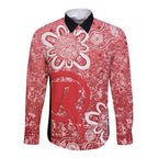 Australian Renegades Cricket Custom Long Sleeve Button Shirt Minimalism Aboriginal