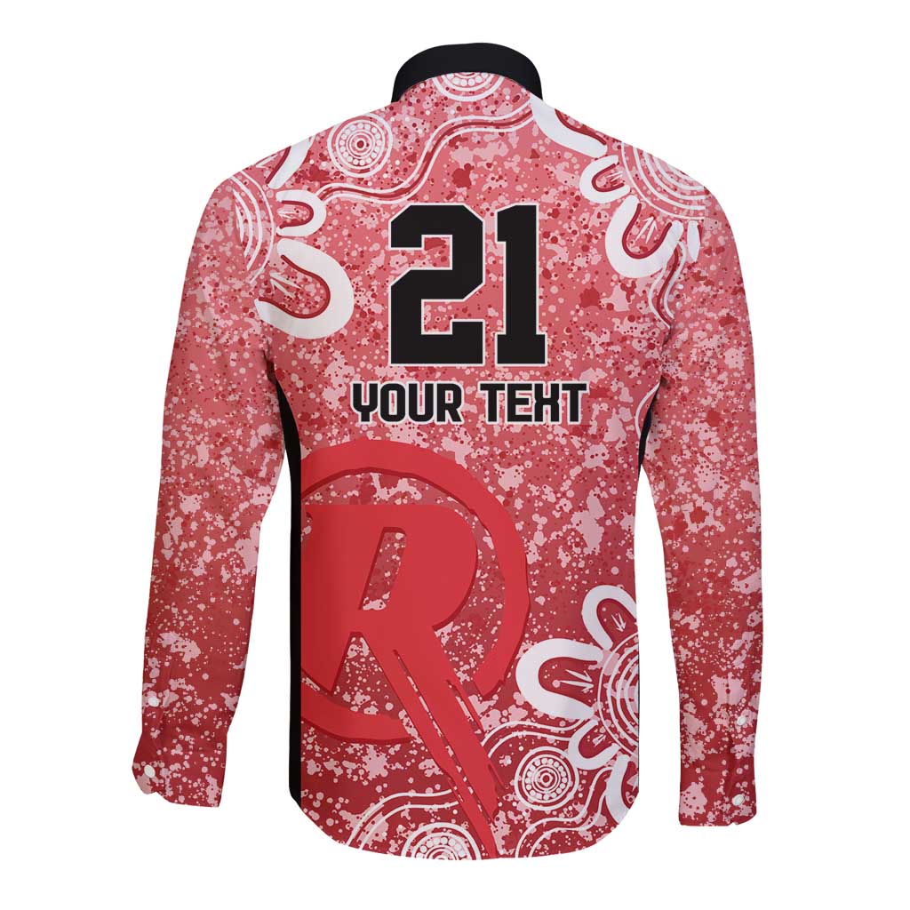 Australian Renegades Cricket Custom Long Sleeve Button Shirt Minimalism Aboriginal