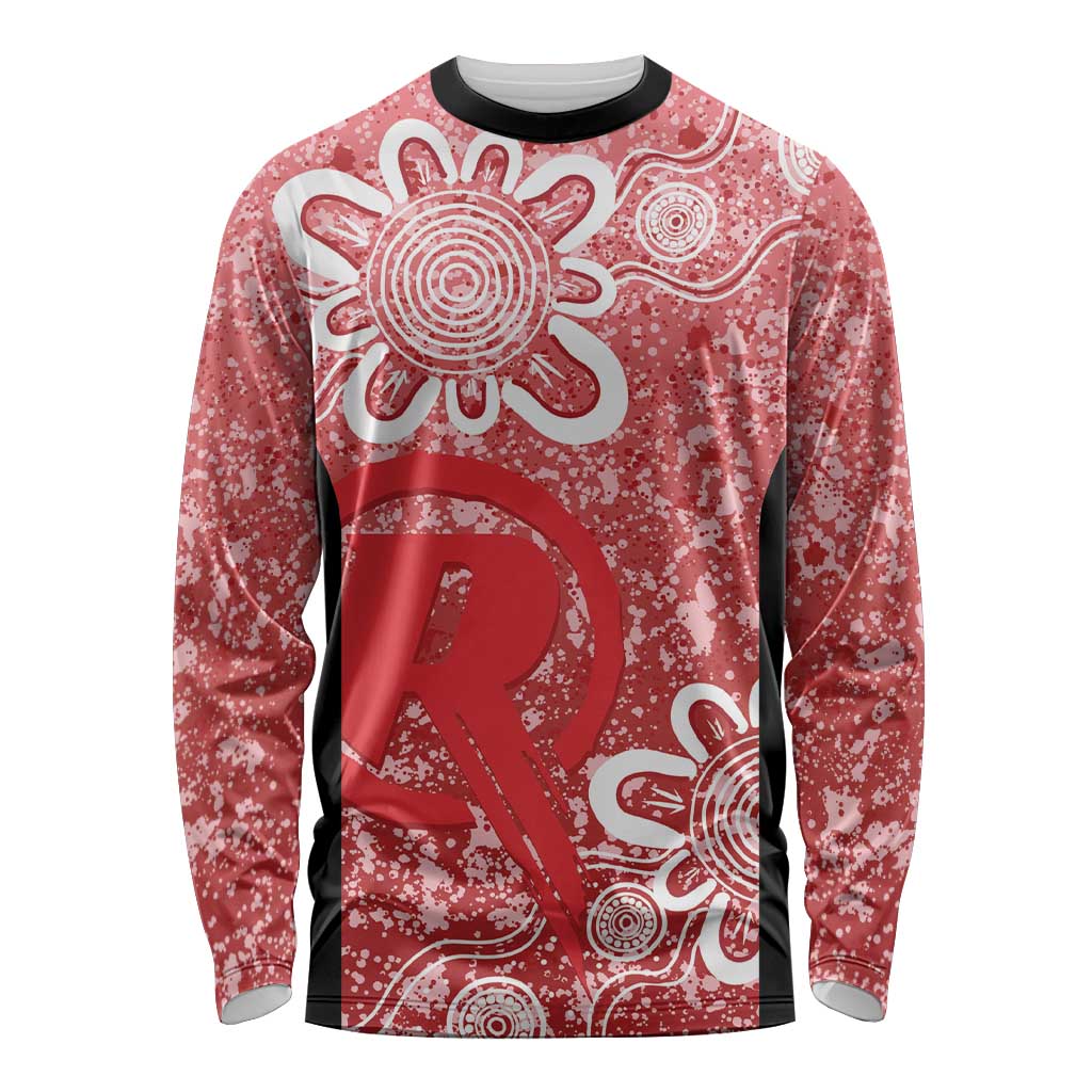 Australian Renegades Cricket Custom Long Sleeve Shirt Minimalism Aboriginal