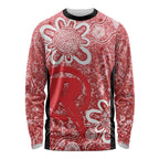 Australian Renegades Cricket Custom Long Sleeve Shirt Minimalism Aboriginal