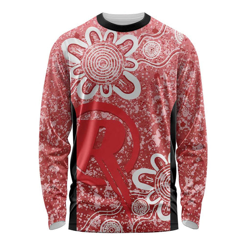 Australian Renegades Cricket Custom Long Sleeve Shirt Minimalism Aboriginal
