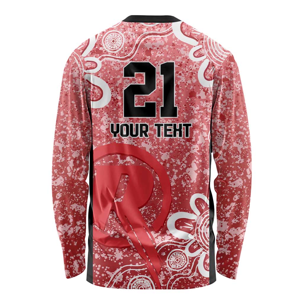 Australian Renegades Cricket Custom Long Sleeve Shirt Minimalism Aboriginal