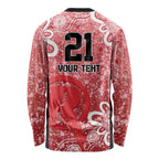 Australian Renegades Cricket Custom Long Sleeve Shirt Minimalism Aboriginal
