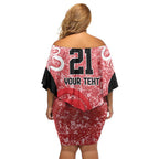 Australian Renegades Cricket Custom Off Shoulder Short Dress Minimalism Aboriginal