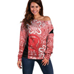 Australian Renegades Cricket Custom Off Shoulder Sweater Minimalism Aboriginal