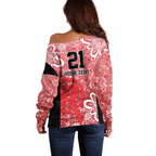 Australian Renegades Cricket Custom Off Shoulder Sweater Minimalism Aboriginal