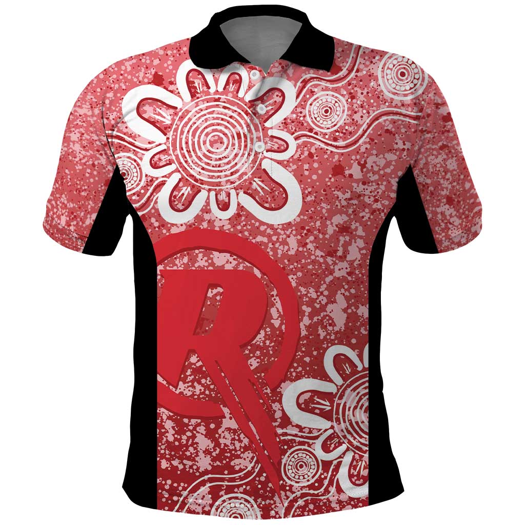 Australian Renegades Cricket Custom Polo Shirt Minimalism Aboriginal