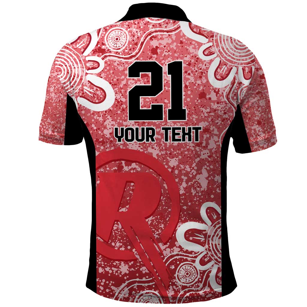 Australian Renegades Cricket Custom Polo Shirt Minimalism Aboriginal