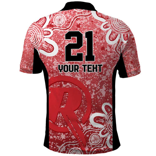 Australian Renegades Cricket Custom Polo Shirt Minimalism Aboriginal