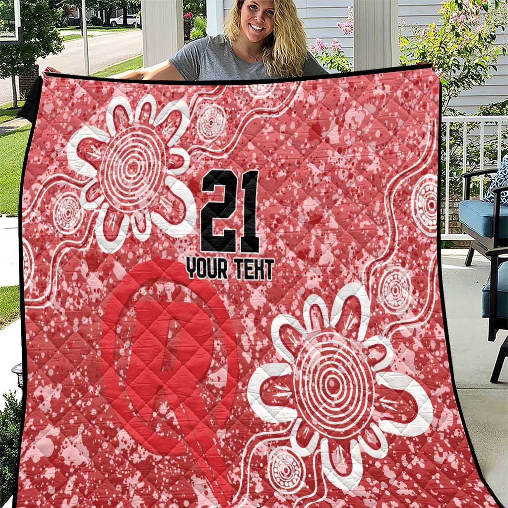 Australian Renegades Cricket Custom Quilt Minimalism Aboriginal