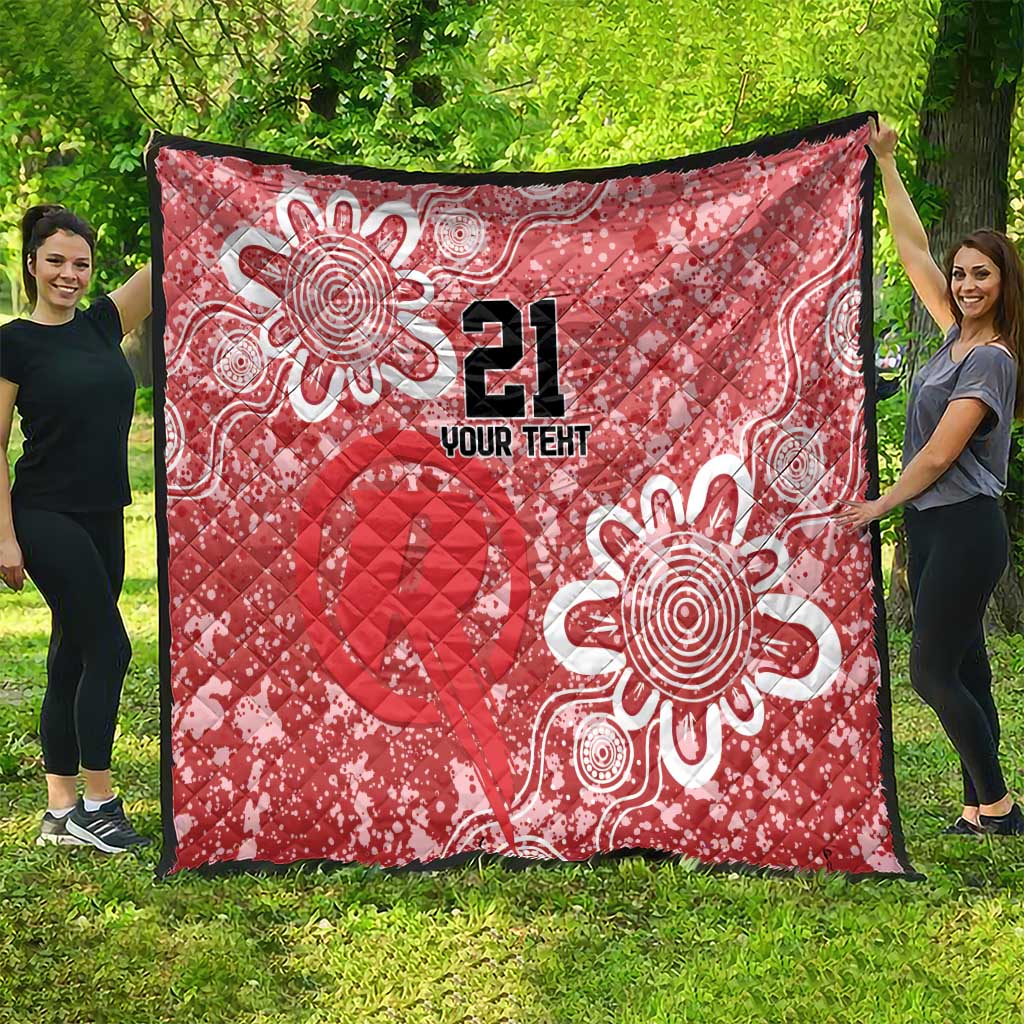 Australian Renegades Cricket Custom Quilt Minimalism Aboriginal