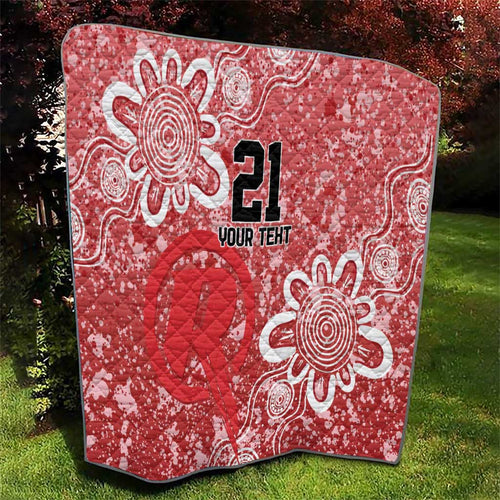 Australian Renegades Cricket Custom Quilt Minimalism Aboriginal