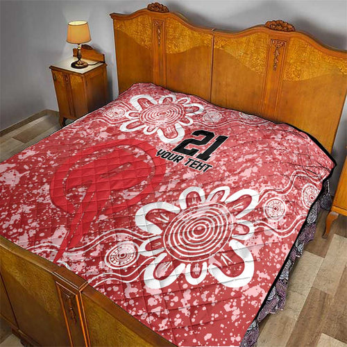 Australian Renegades Cricket Custom Quilt Minimalism Aboriginal
