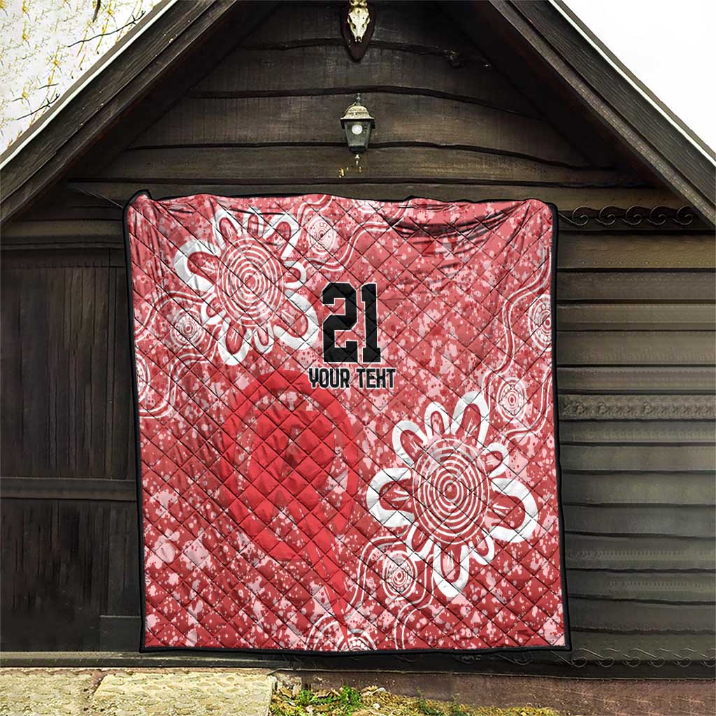 Australian Renegades Cricket Custom Quilt Minimalism Aboriginal