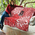 Australian Renegades Cricket Custom Quilt Minimalism Aboriginal