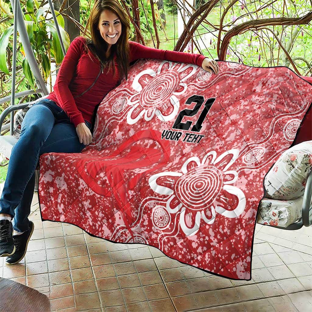 Australian Renegades Cricket Custom Quilt Minimalism Aboriginal