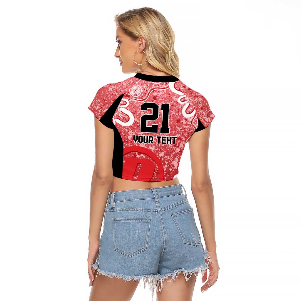 Australian Renegades Cricket Custom Raglan Cropped T Shirt Minimalism Aboriginal