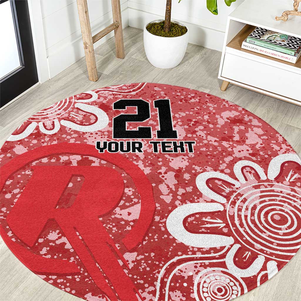 Australian Renegades Cricket Custom Round Carpet Minimalism Aboriginal