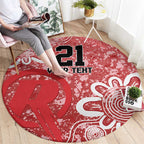 Australian Renegades Cricket Custom Round Carpet Minimalism Aboriginal