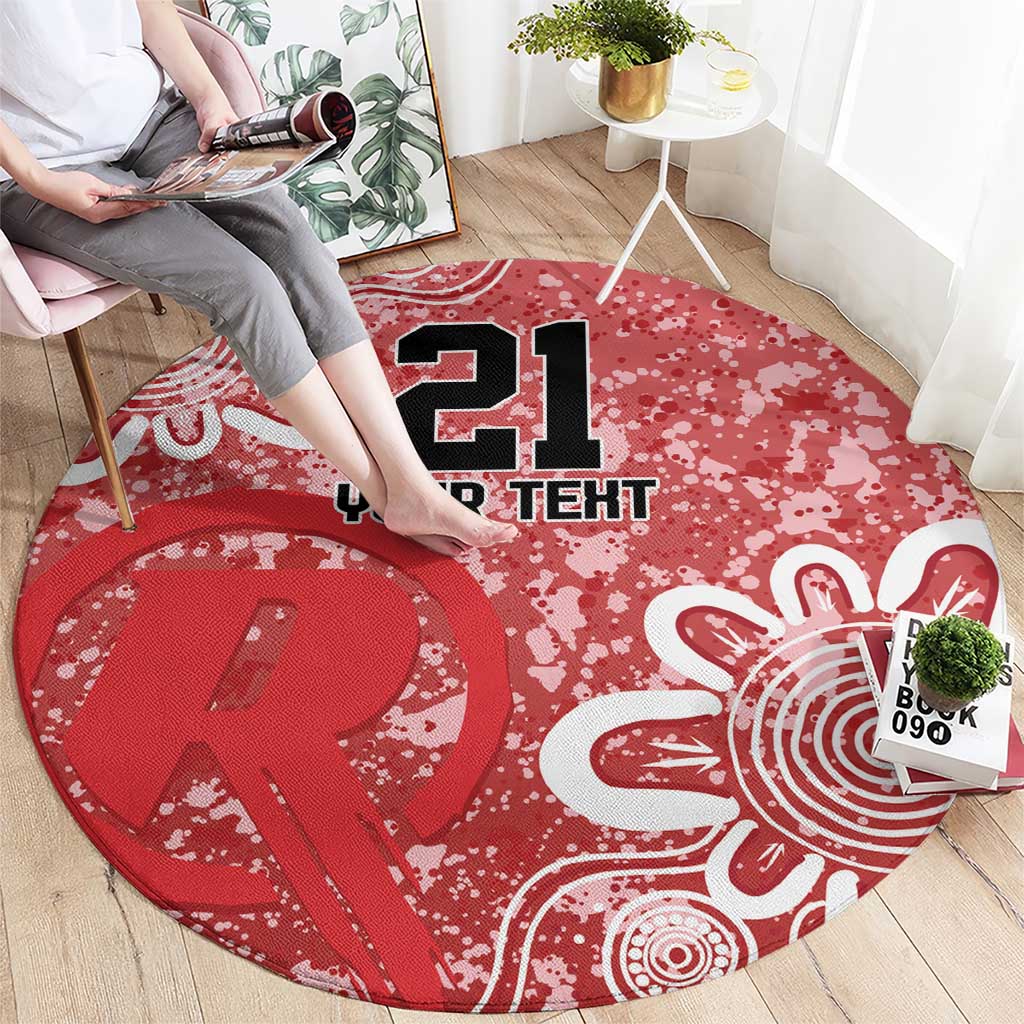 Australian Renegades Cricket Custom Round Carpet Minimalism Aboriginal