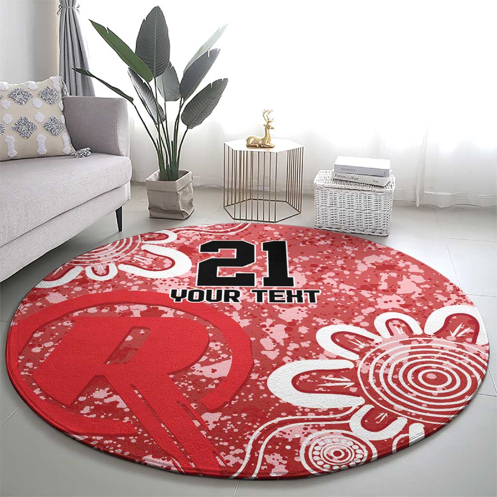 Australian Renegades Cricket Custom Round Carpet Minimalism Aboriginal