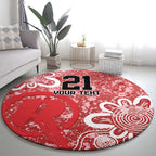 Australian Renegades Cricket Custom Round Carpet Minimalism Aboriginal