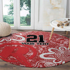 Australian Renegades Cricket Custom Round Carpet Minimalism Aboriginal