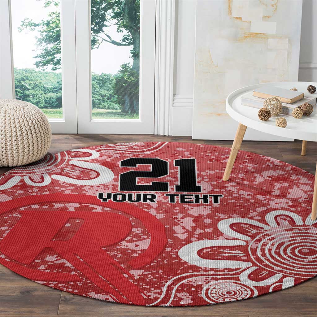 Australian Renegades Cricket Custom Round Carpet Minimalism Aboriginal