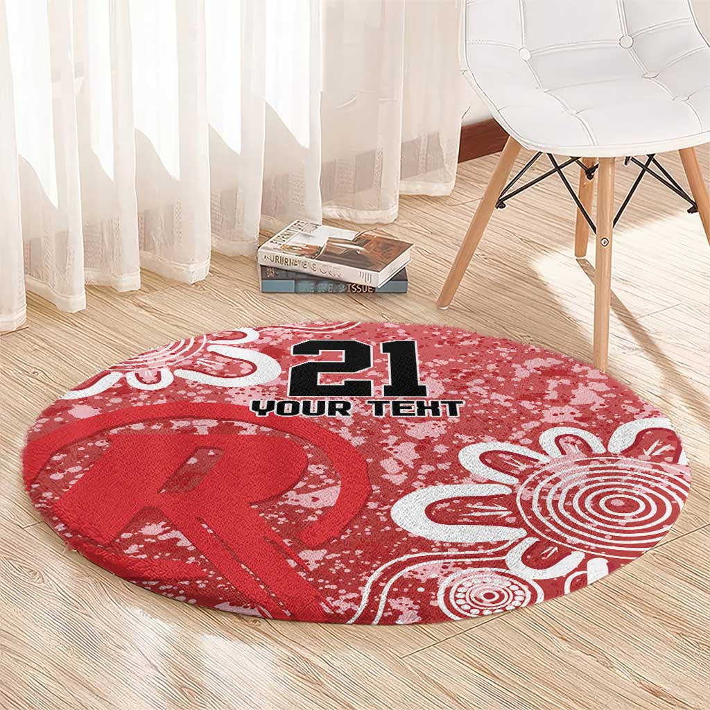 Australian Renegades Cricket Custom Round Carpet Minimalism Aboriginal