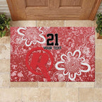 Australian Renegades Cricket Custom Rubber Doormat Minimalism Aboriginal