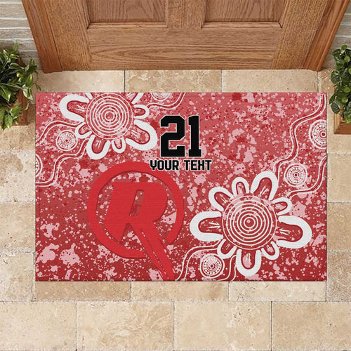 Australian Renegades Cricket Custom Rubber Doormat Minimalism Aboriginal