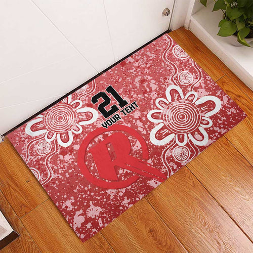 Australian Renegades Cricket Custom Rubber Doormat Minimalism Aboriginal
