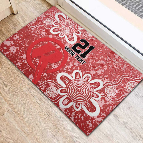 Australian Renegades Cricket Custom Rubber Doormat Minimalism Aboriginal