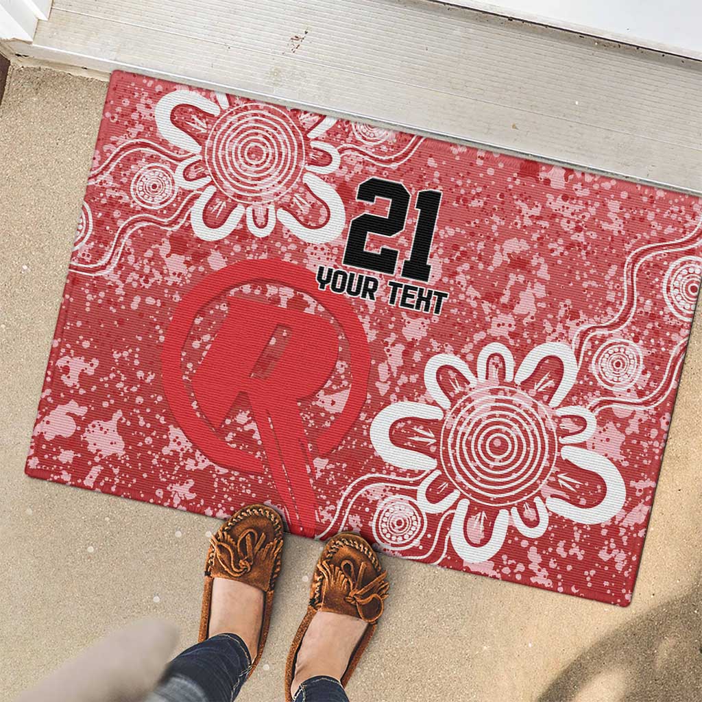 Australian Renegades Cricket Custom Rubber Doormat Minimalism Aboriginal