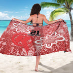Australian Renegades Cricket Custom Sarong Minimalism Aboriginal