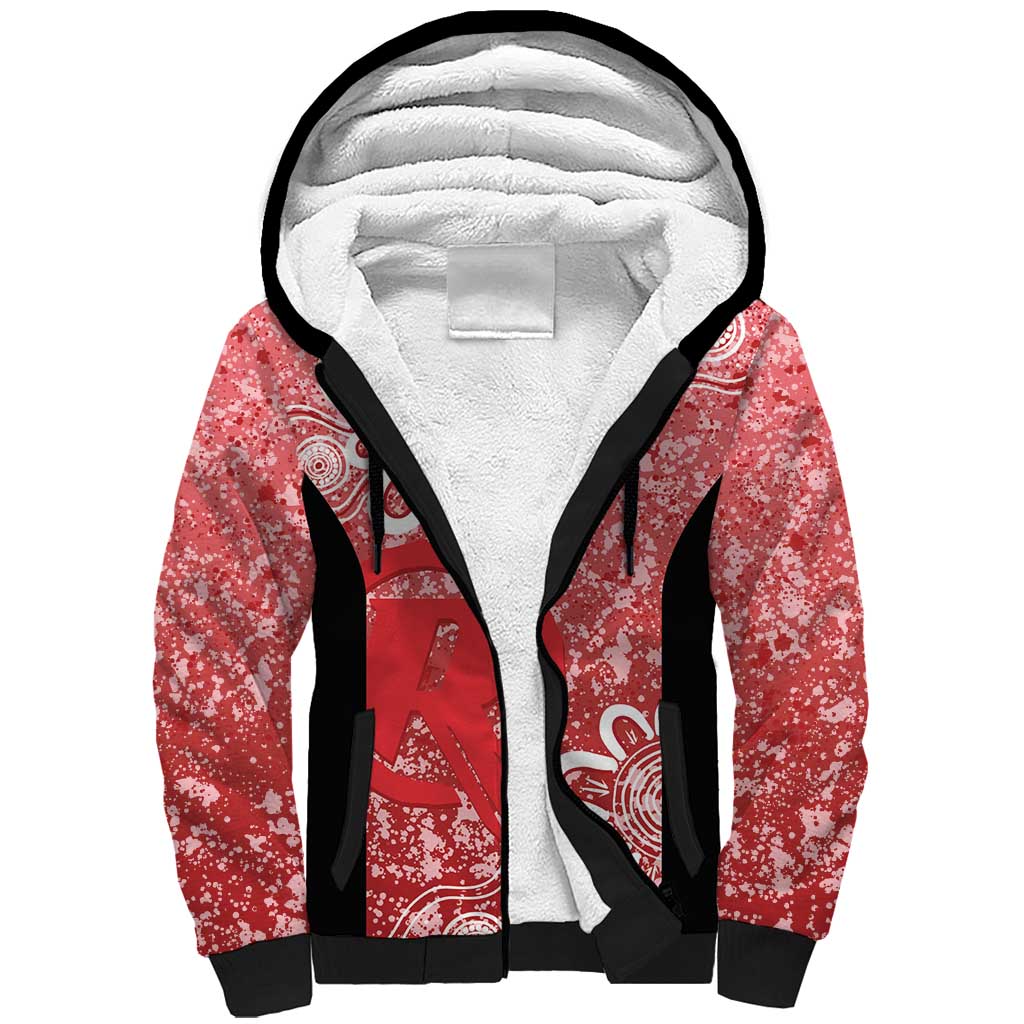Australian Renegades Cricket Custom Sherpa Hoodie Minimalism Aboriginal
