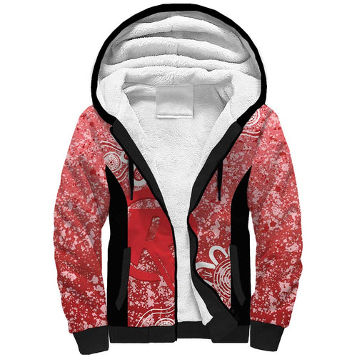 Australian Renegades Cricket Custom Sherpa Hoodie Minimalism Aboriginal