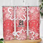 Australian Renegades Cricket Custom Skinny Tumbler Minimalism Aboriginal
