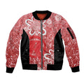 Australian Renegades Cricket Custom Sleeve Zip Bomber Jacket Minimalism Aboriginal