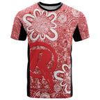 Australian Renegades Cricket Custom T Shirt Minimalism Aboriginal
