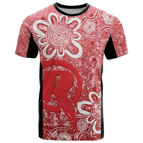 Australian Renegades Cricket Custom T Shirt Minimalism Aboriginal
