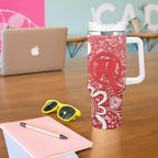 Australian Renegades Cricket Custom Tumbler With Handle Minimalism Aboriginal