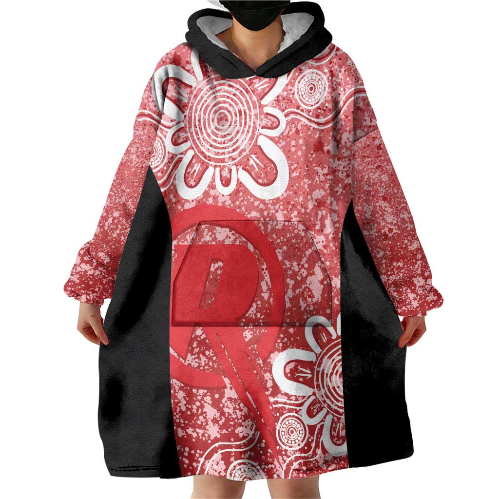 Australian Renegades Cricket Custom Wearable Blanket Hoodie Minimalism Aboriginal