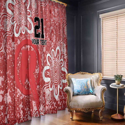 Australian Renegades Cricket Custom Window Curtain Minimalism Aboriginal