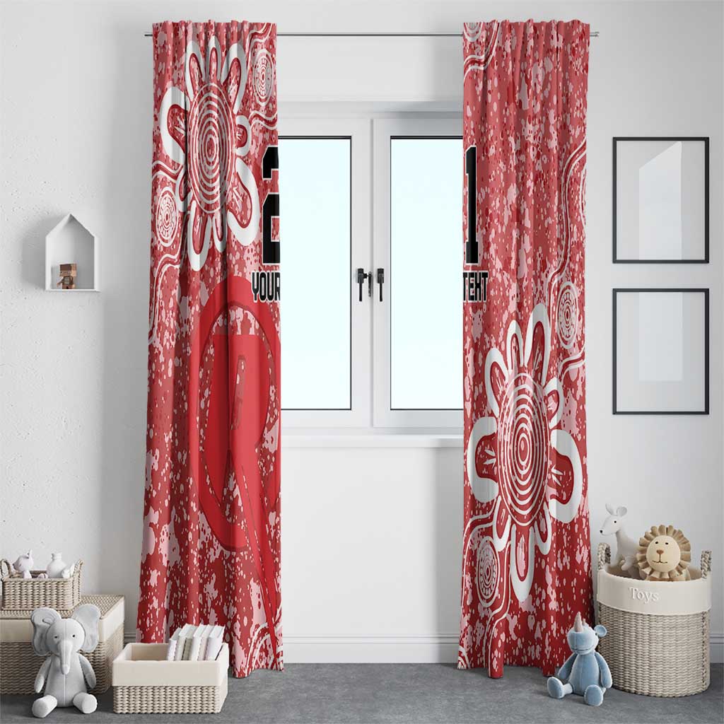 Australian Renegades Cricket Custom Window Curtain Minimalism Aboriginal