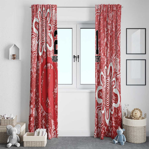 Australian Renegades Cricket Custom Window Curtain Minimalism Aboriginal