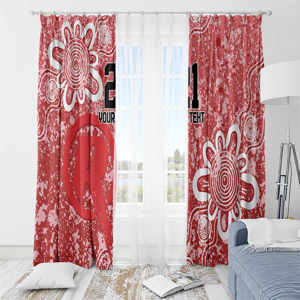 Australian Renegades Cricket Custom Window Curtain Minimalism Aboriginal